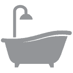 clogged-drainG50 vintage tub with shower fixture icon gray