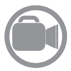 video camera icon gray