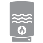 tankless water heater icon gray
