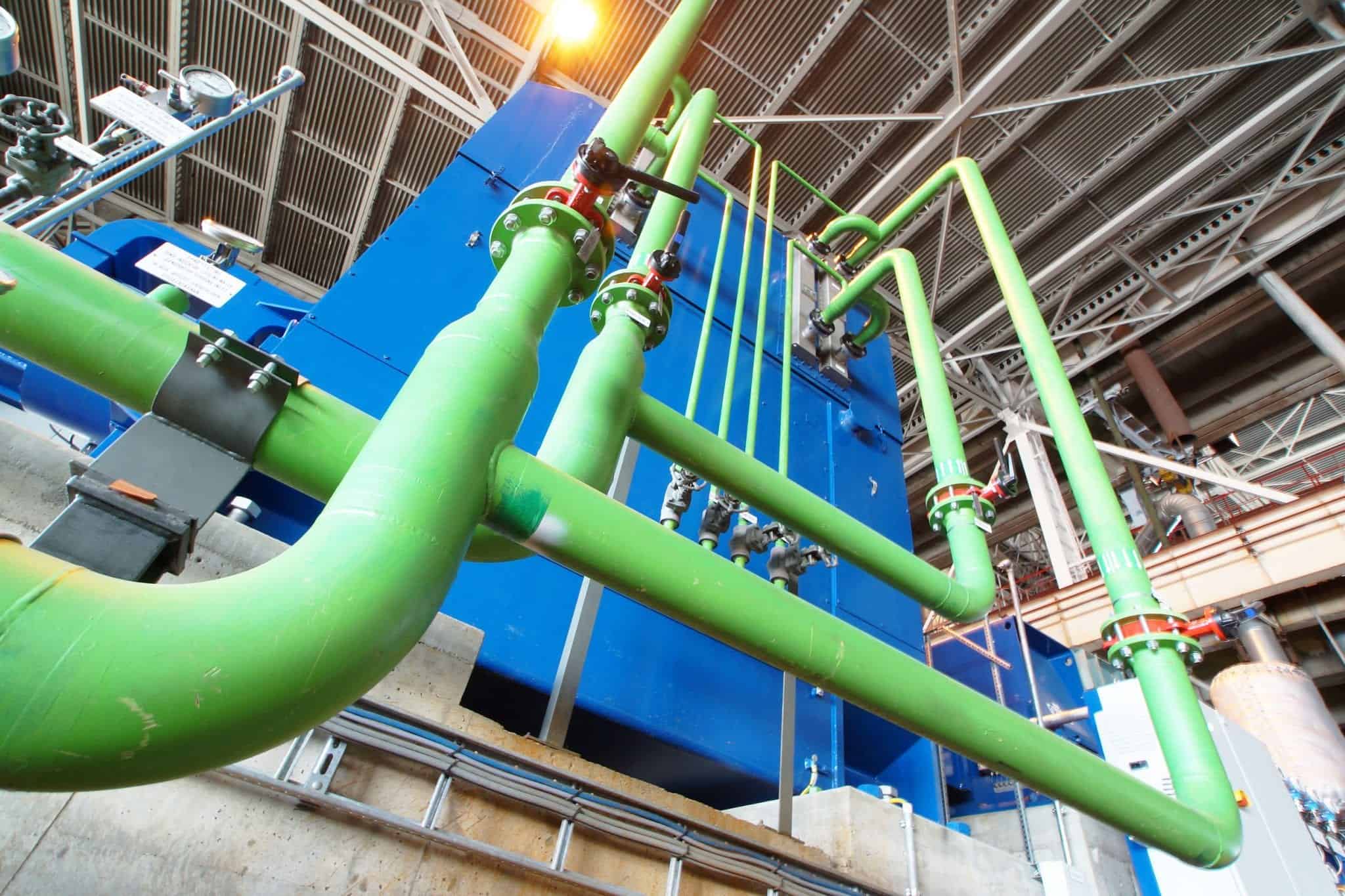 40943712_L 40943712 - equipment, cables and piping as found inside of a industrial power plant