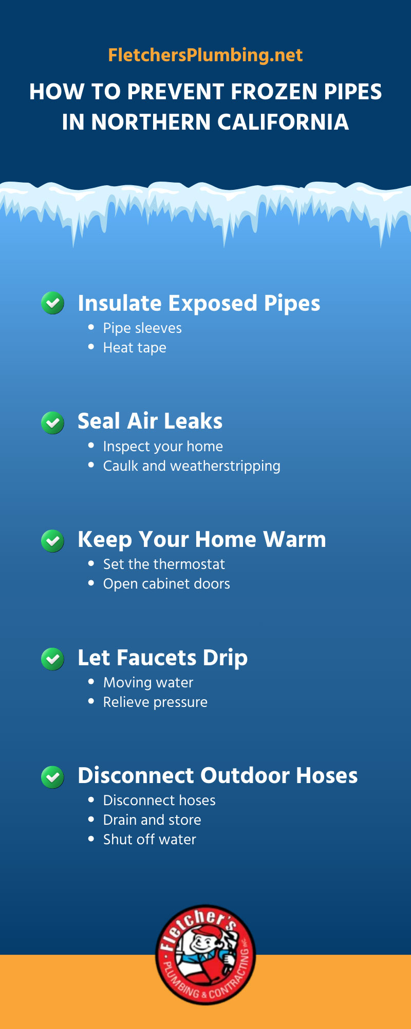 How To Prevent Frozen Pipes in Northern California
